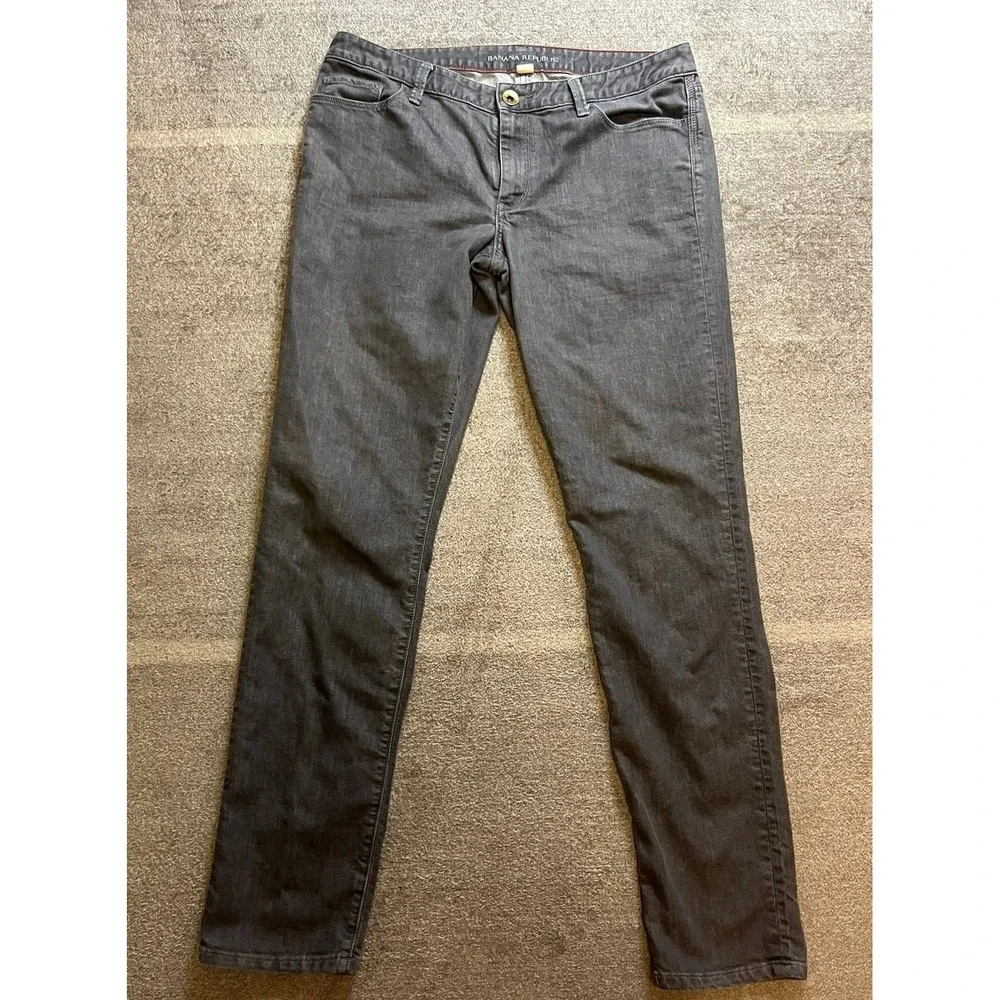 Banana Republic Skinny Jeans Gray Denim 31 Mens Stretch 5-Pocket Jean Minimalist